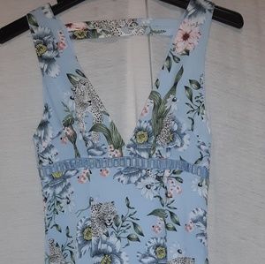 H & M Divided Floral Snow Leopard Mini